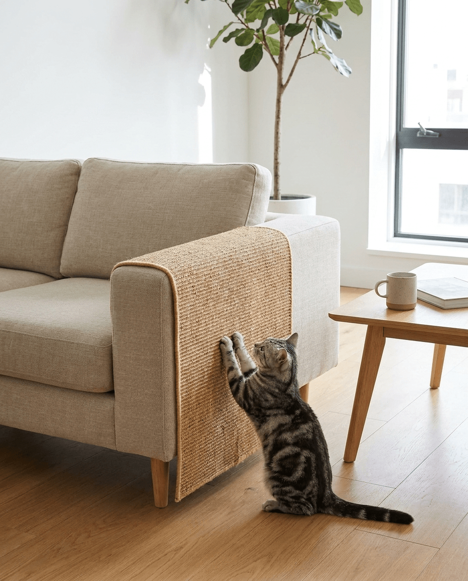 Cat Scratching Mat, Sisal Scratch Pad for Furniture Protection - PetNestCo