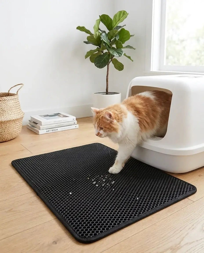 Double Layer Cat Litter Mat, Keep Floors Clean - PetNestCo