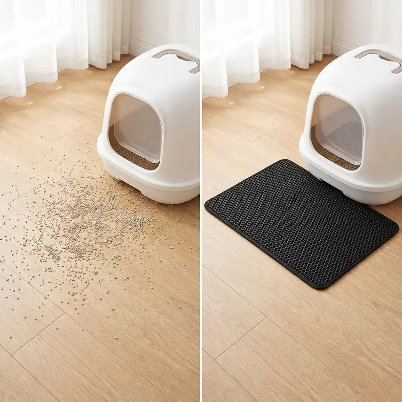 Double Layer Cat Litter Mat, Keep Floors Clean - PetNestCo