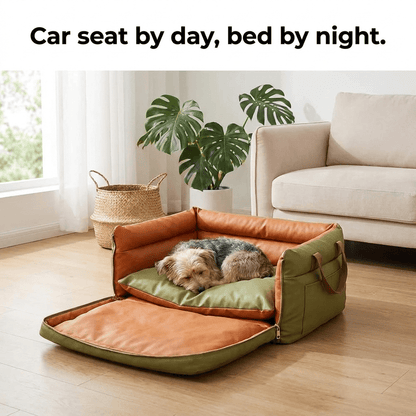 Elevated Dog Car Seat with Safety Buckles - PetNestCo