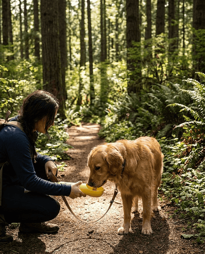 Portable Pet Water Bottle, 3 in 1 Water, Food, and Poop Bag Dispenser - PetNestCo