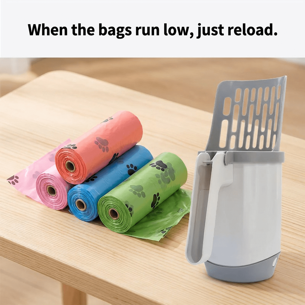 Self-Cleaning Cat Litter Scoop with Refill Bags - PetNestCo