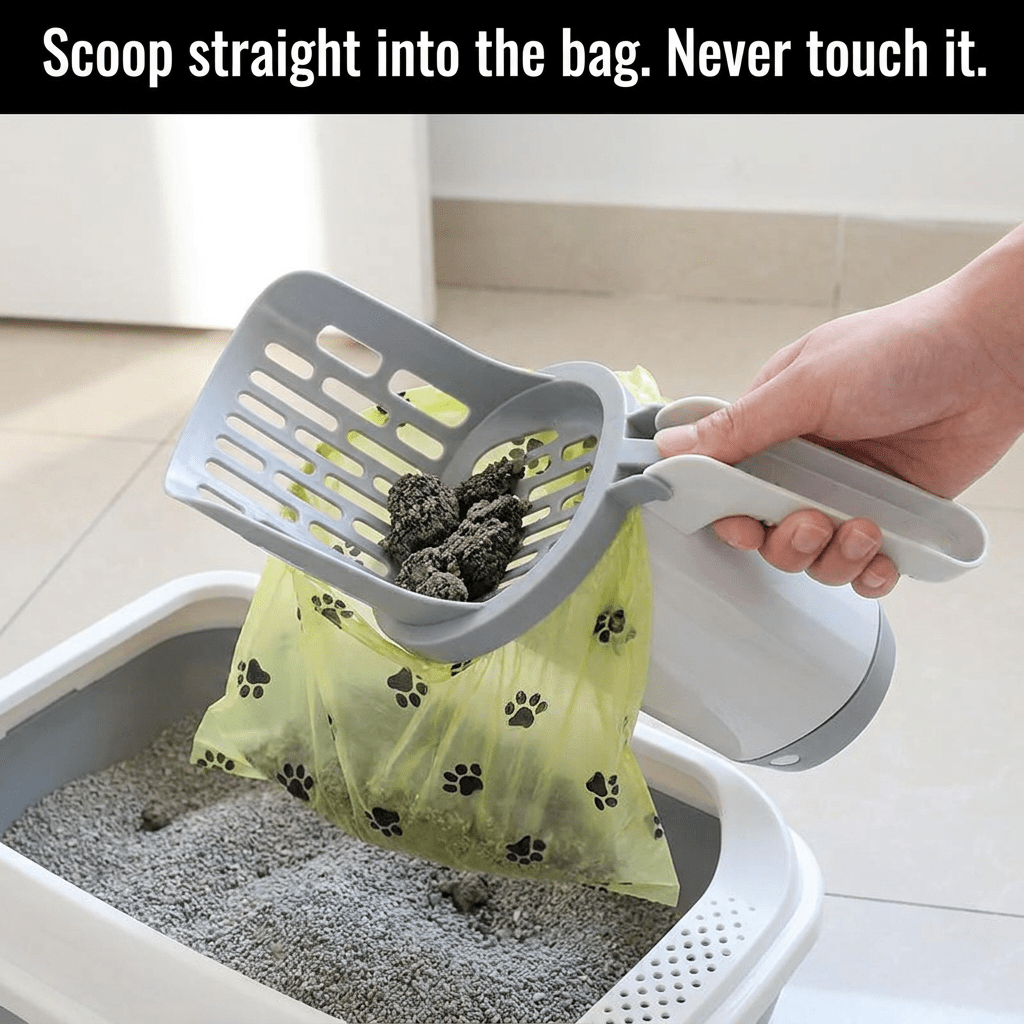 Self-Cleaning Cat Litter Scoop with Refill Bags - PetNestCo